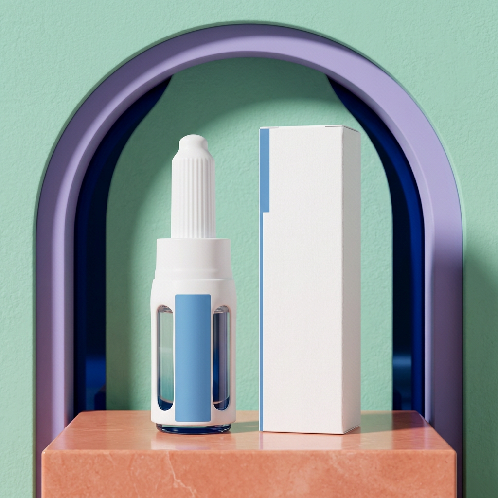 Ceramide serum packaging with mint peach and lavender styling